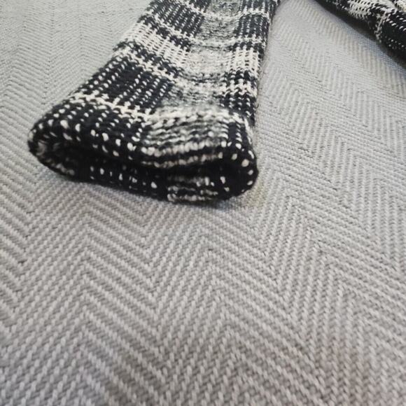 Lucky Brand Black Plaid Moto Knit Sweater Women's Size Medium Jacket Harper Y2K - Picture 8 of 16